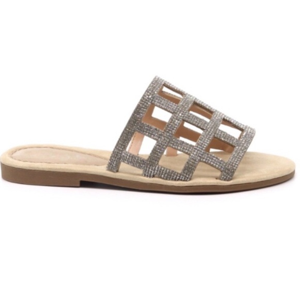 Bling! Bling! Sparkly Silver Rhinestone Grid Slide - Picture 7 of 8